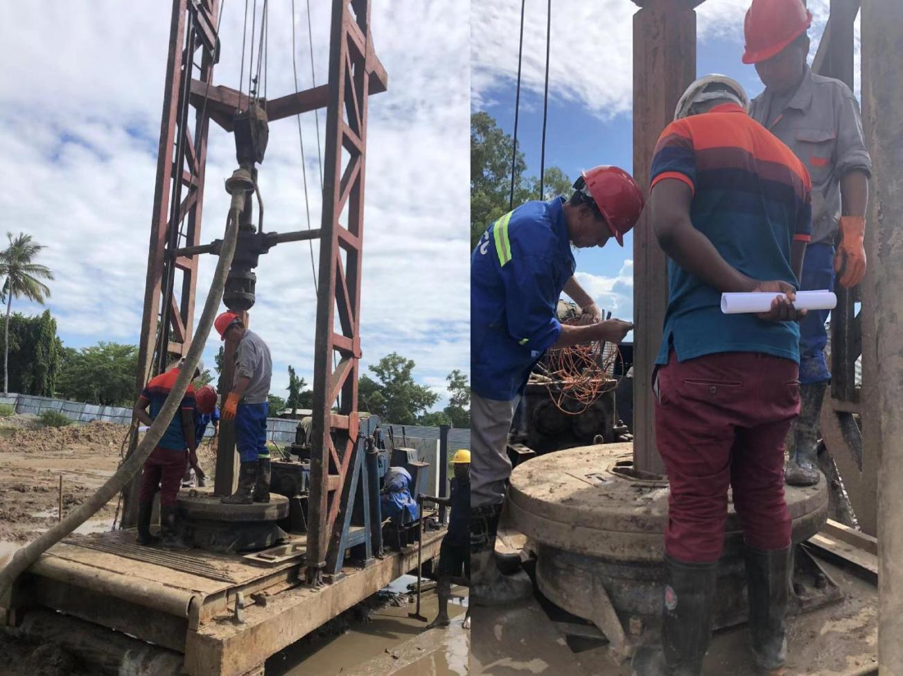 Construction d’une fondation sur pieux pour le projet d’adduction d’eau de Karonga